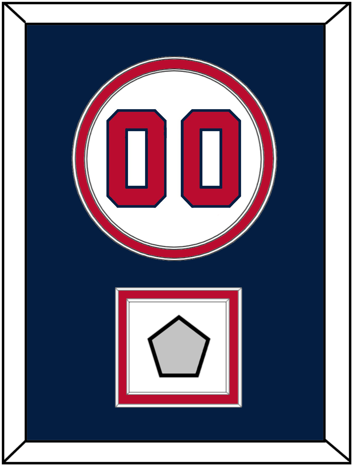 Washington Number & World Series Jersey Patch - Home White - Signature Tier 4