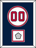 Washington Number & World Series Jersey Patch - Home White - Double Mat 4