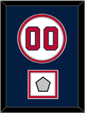 Washington Number & World Series Jersey Patch - Home White - Double Mat 4