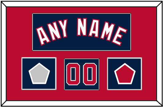 Washington Name & Number (Front) With 2019 World Series Jersey & Team Logo Patches - Alternate Blue - Essential Tier 2