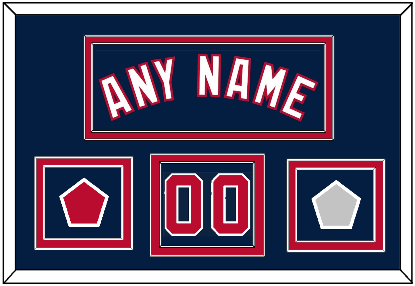 Washington Name & Number (Front) With 2019 World Series Jersey & Team Logo Patches - Alternate Blue - Signature Tier 2