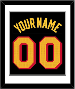 Atlanta Name & Number - Black Statement - Single Mat 1