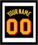 Atlanta Name & Number - Black Statement - Single Mat 1