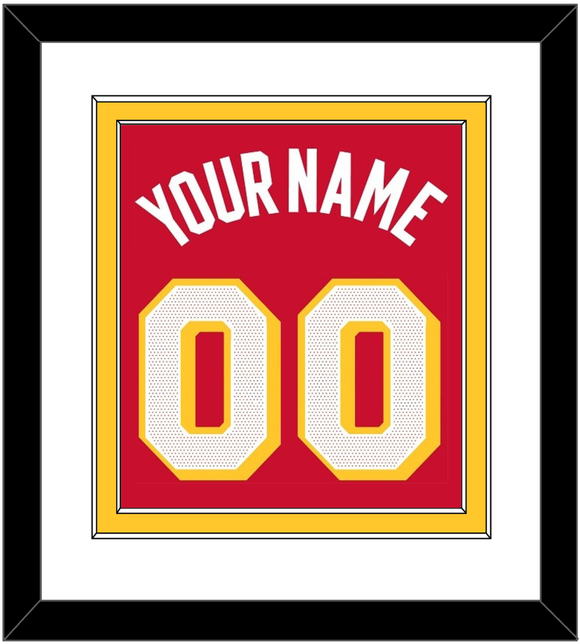 Atlanta Name & Number - Red Icon - Double Mat 1