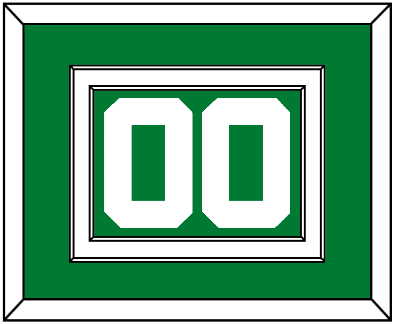 Boston Number - Road Green (1972-2018) - Signature Tier 2