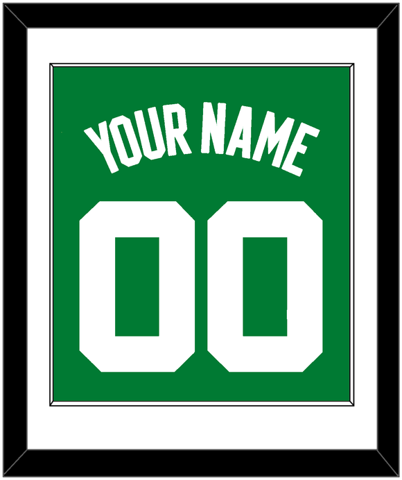 Boston Name & Number - Green Icon - Single Mat 1