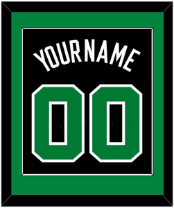 Boston Name & Number - Black Statement - Single Mat 2