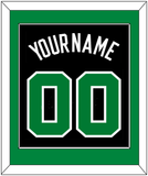 Boston Name & Number - Black Statement - Single Mat 2