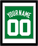 Boston Name & Number - Road Green (1972-2018) - Single Mat 1