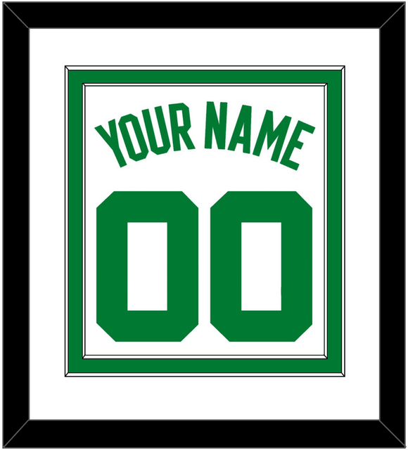 Boston Name & Number - Home White (1972-2018) - Double Mat 1