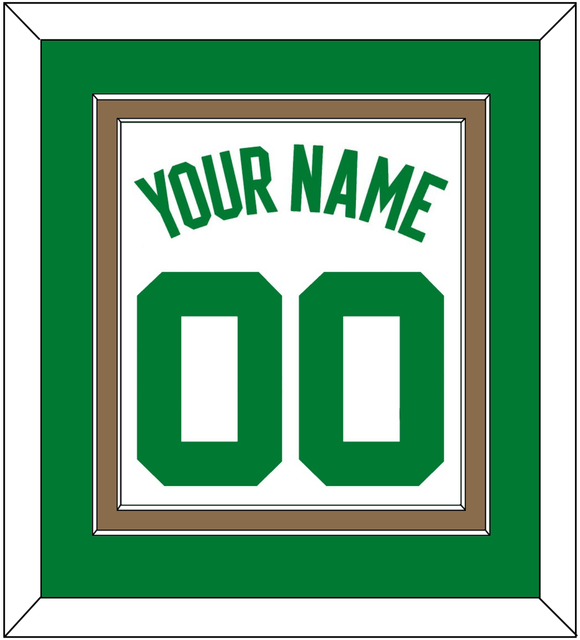 Boston Name & Number - Home White (1972-2018) - Double Mat 2