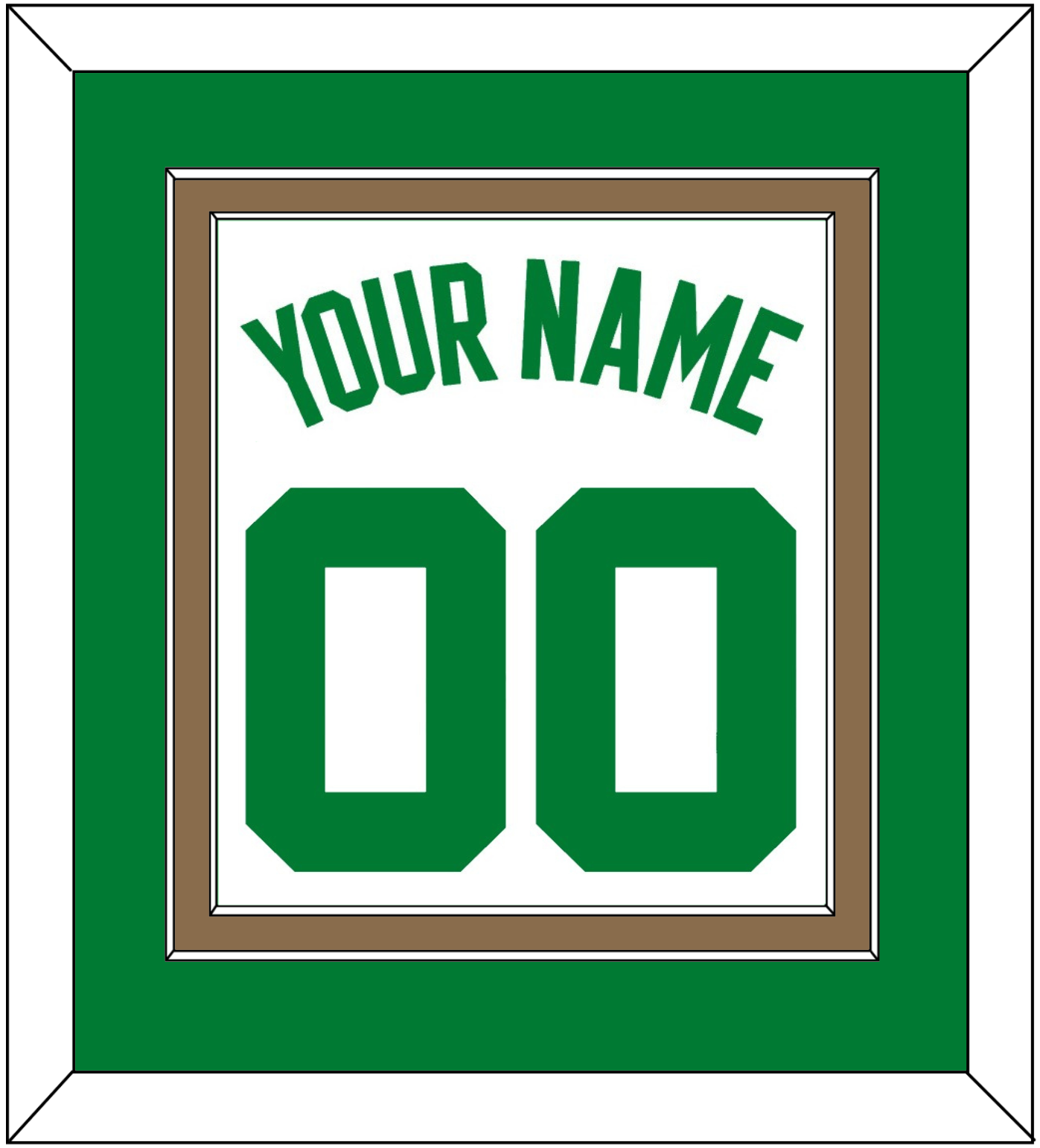 Boston Name & Number - White Association - Signature Tier 2