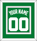 Boston Name & Number - Road Green (1972-2018) - Double Mat 2