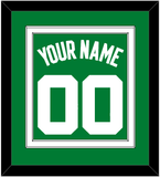 Boston Name & Number - Road Green (1972-2018) - Double Mat 2