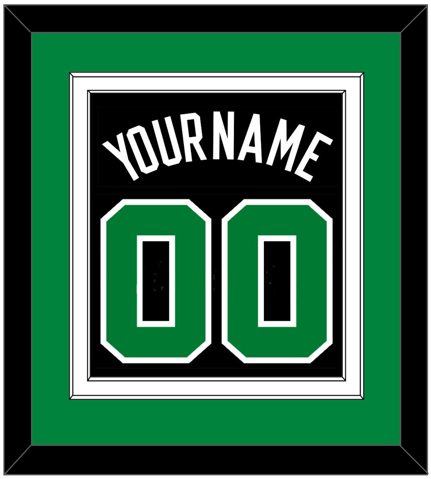 Boston Name & Number - Black Statement - Signature Tier 2