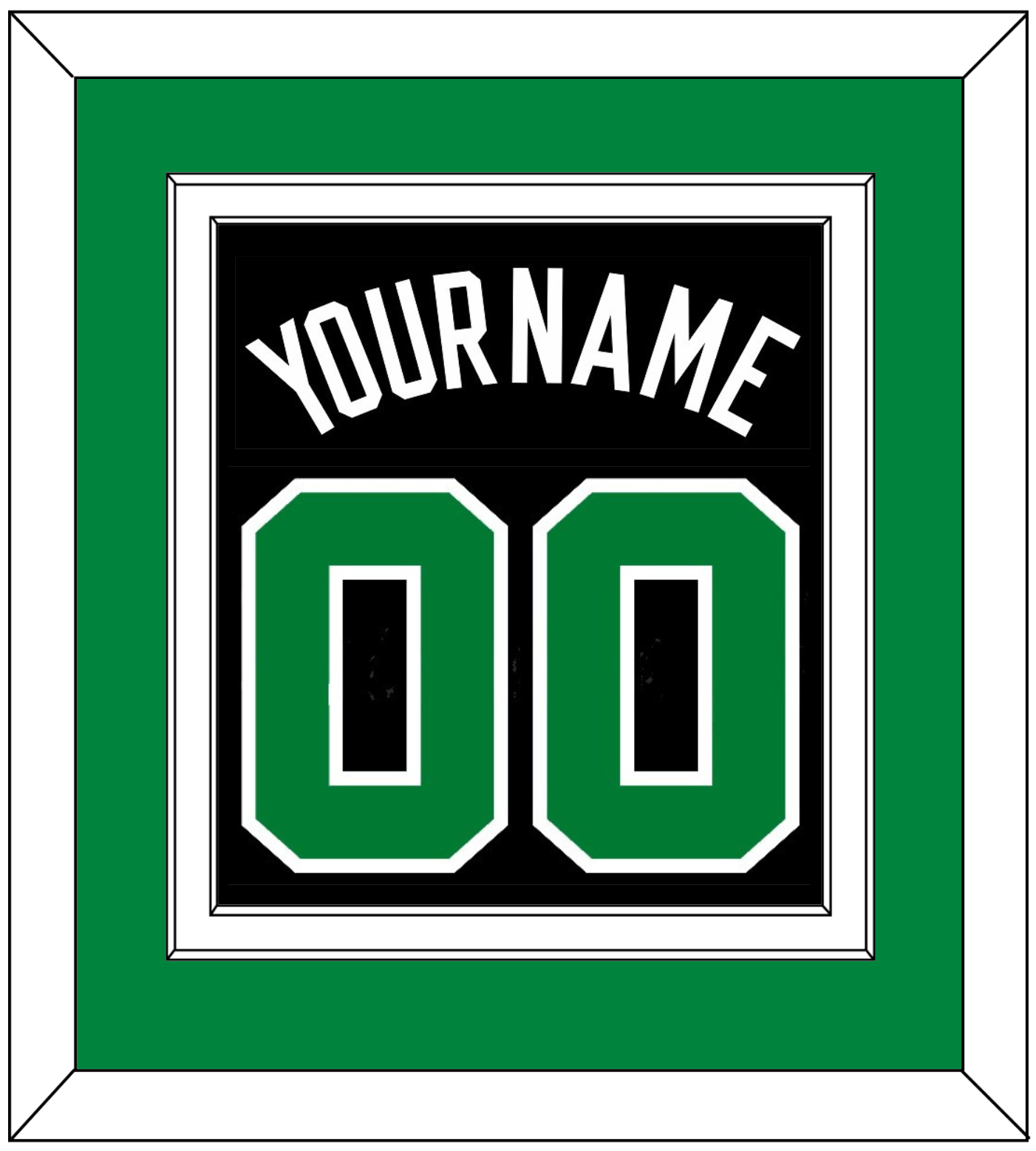 Boston Name & Number - Black Statement - Signature Tier 2
