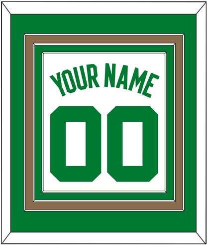 Boston Name & Number - White Association - Premier Tier 2