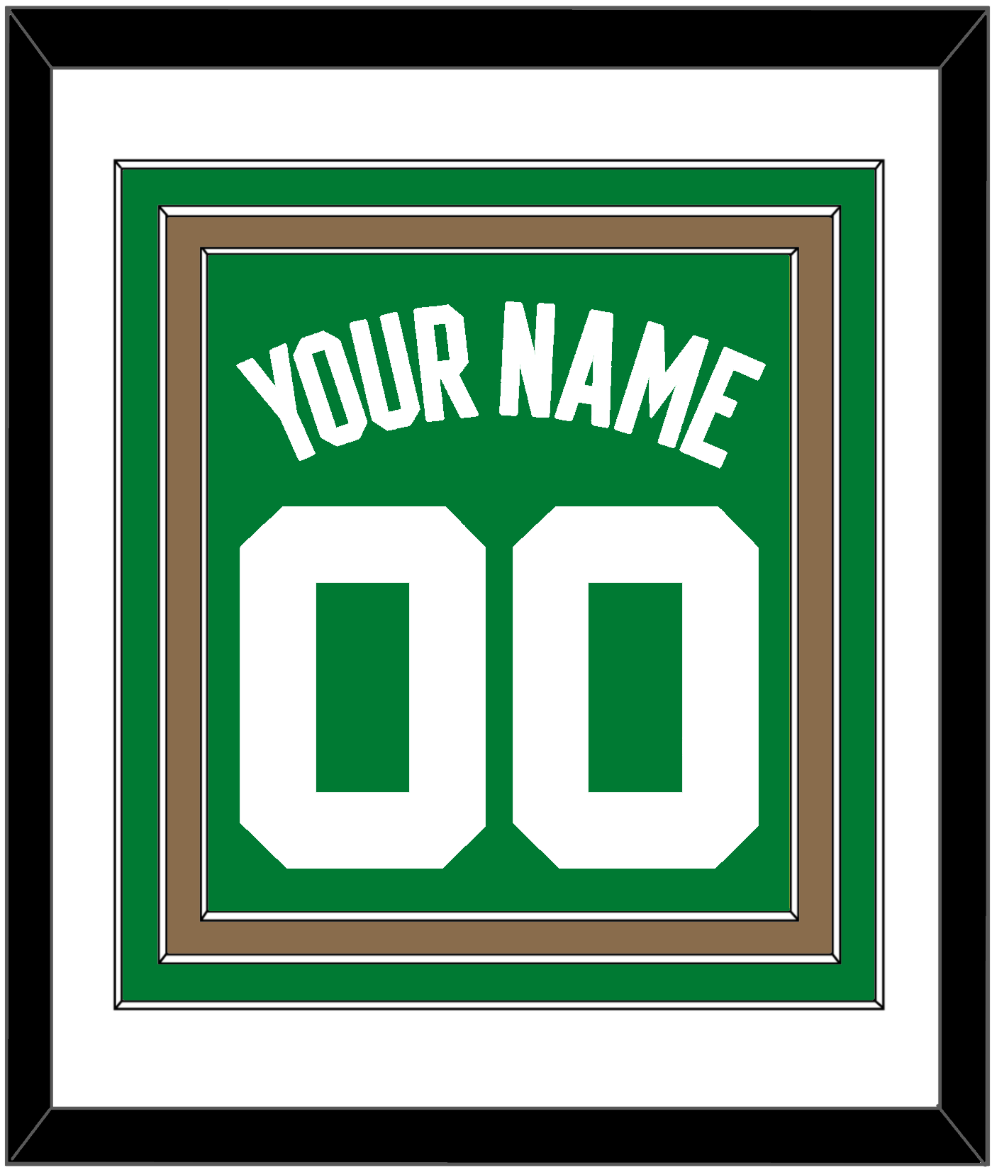 Boston Name & Number - Green Icon - Premier Tier 1
