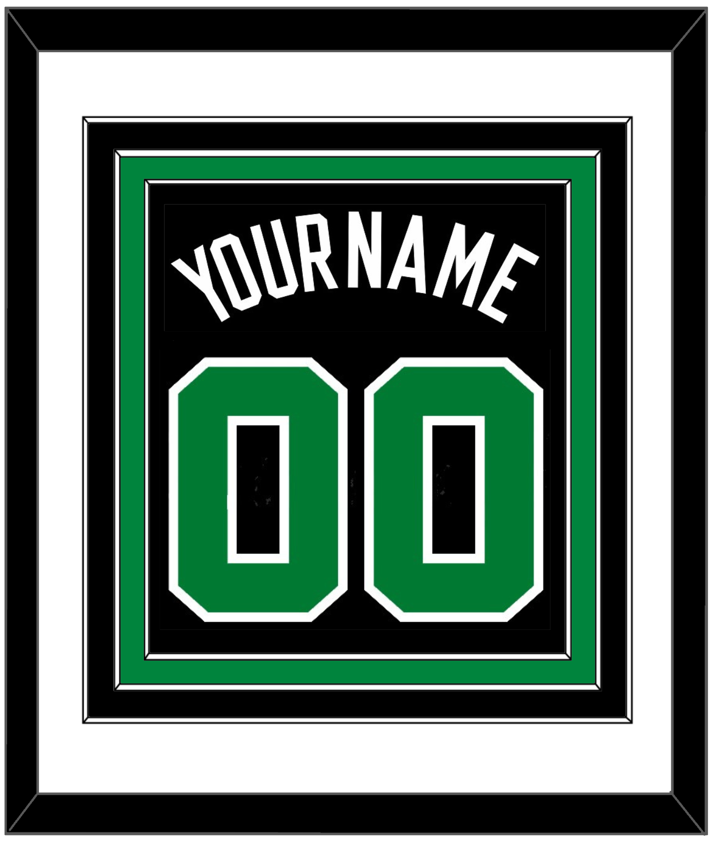 Boston Name & Number - Black Statement - Premier Tier 1