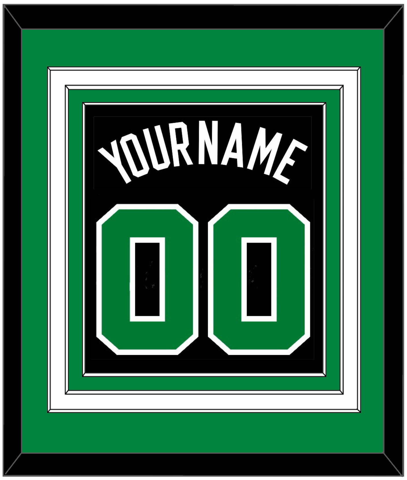 Boston Name & Number - Black Statement - Premier Tier 2
