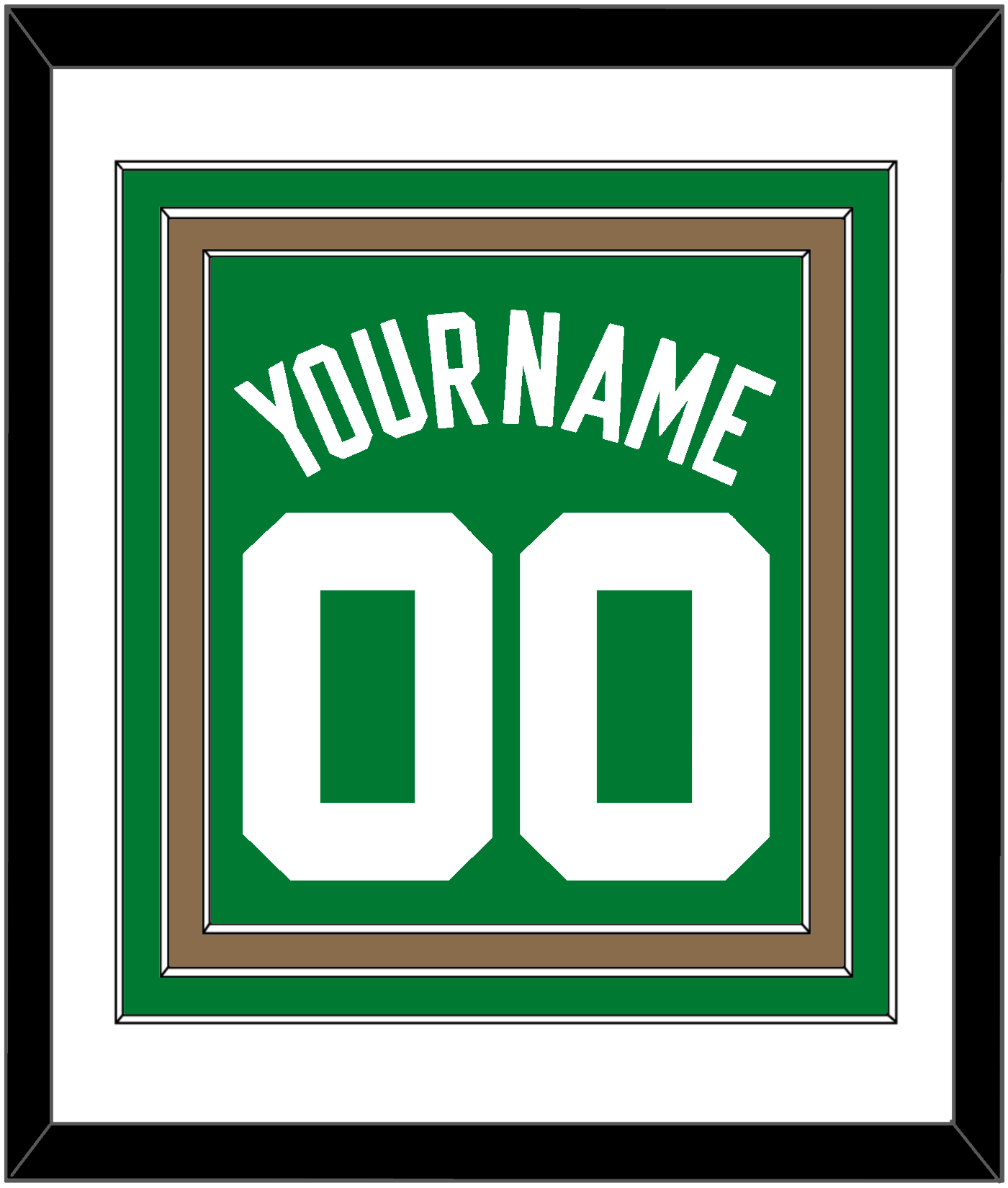 Boston Name & Number - Road Green (1972-2018) - Premier Tier 1
