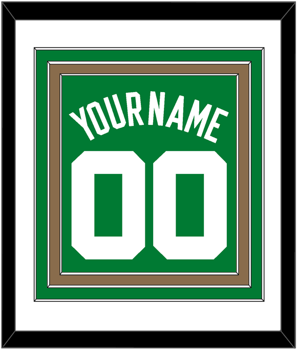 Boston Name & Number - Road Green (1972-2018) - Triple Mat 1