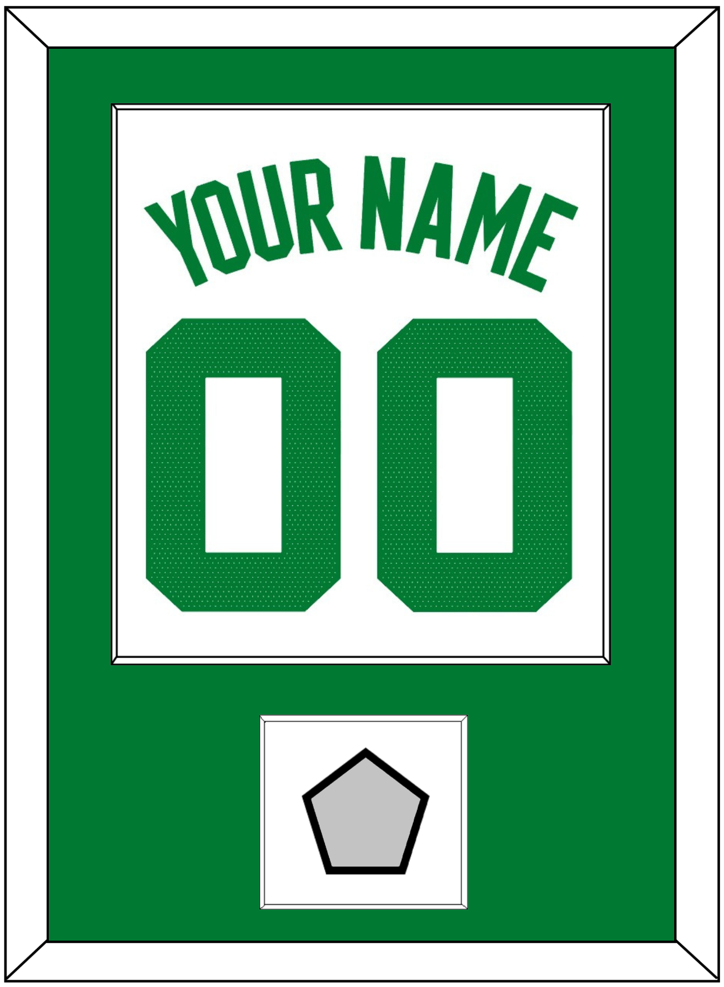 Boston Name & Number With Trophy Patch - White Association - Essential Tier 1