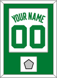 Boston Name & Number With Trophy Patch - White Association - Single Mat 1