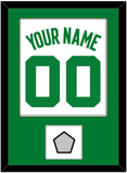 Boston Name & Number With Trophy Patch - White Association - Single Mat 1