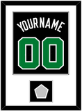 Boston Name & Number With Champions Patch - Black Statement - Single Mat 1