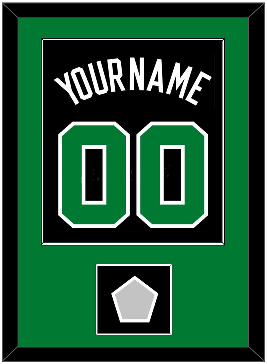 Boston Name & Number With Champions Patch - Black Statement - Essential Tier 2