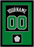 Boston Name & Number With Finals Patch - Black Statement - Single Mat 2