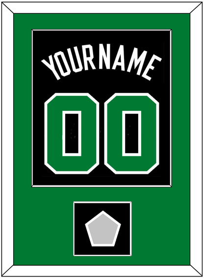 Boston Name & Number With Champions Patch - Black Statement - Essential Tier 2