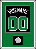 Boston Name & Number With Finals Patch - Black Statement - Single Mat 2