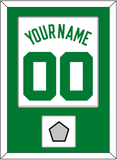 Boston Name & Number With Finals Patch - Home White (1972-2018) - Single Mat 1
