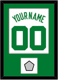 Boston Name & Number With Finals Patch - Home White (1972-2018) - Single Mat 1