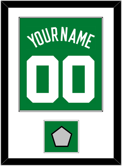 Boston Name & Number With Trophy Patch - Road Green (1972-2018) - Essential Tier 1