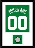 Boston Name & Number With Finals Patch - Road Green (1972-2018) - Single Mat 1
