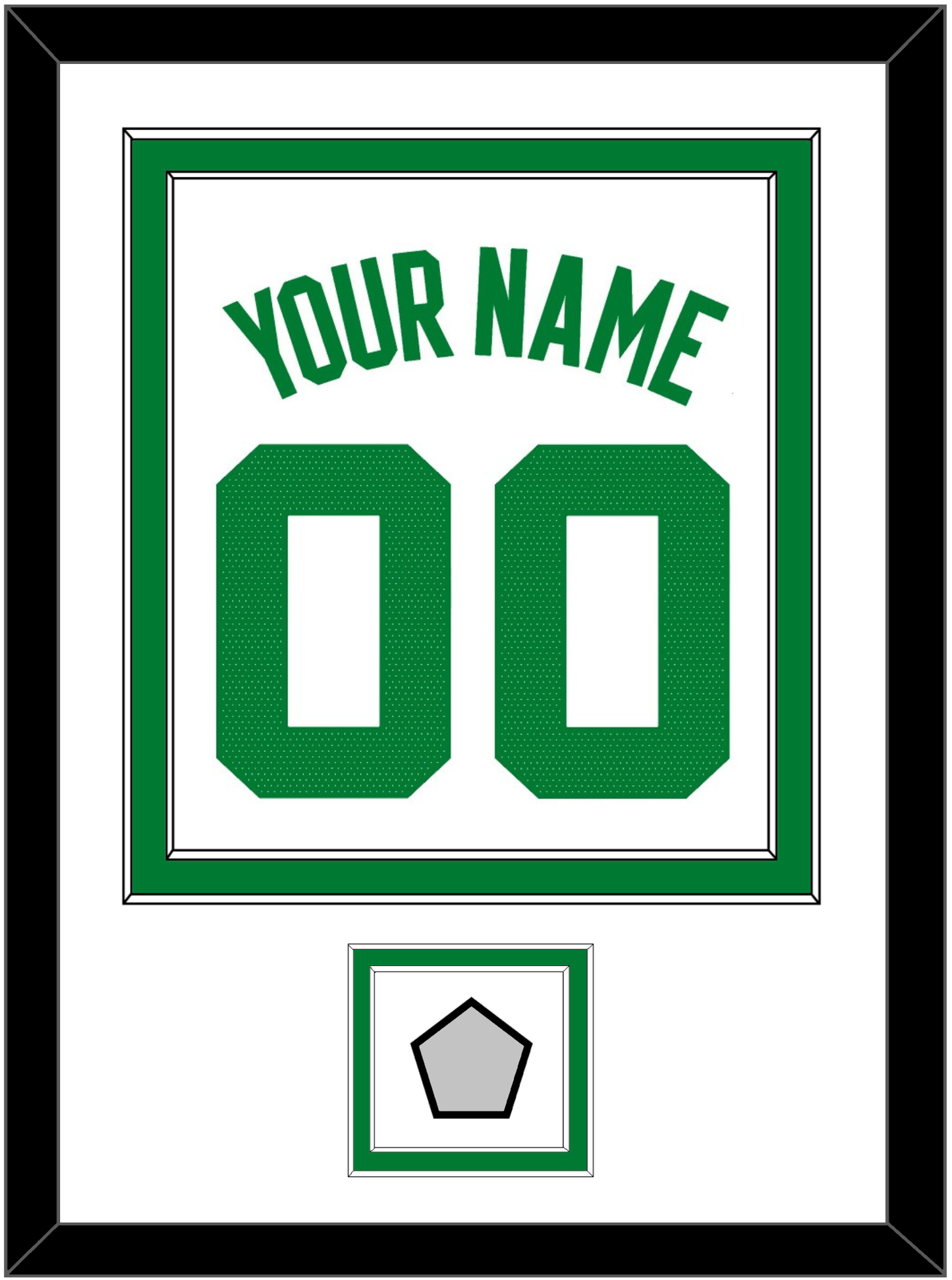 Boston Name & Number With Trophy Patch - White Association - Signature Tier 1