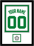 Boston Name & Number With Trophy Patch - White Association - Double Mat 1