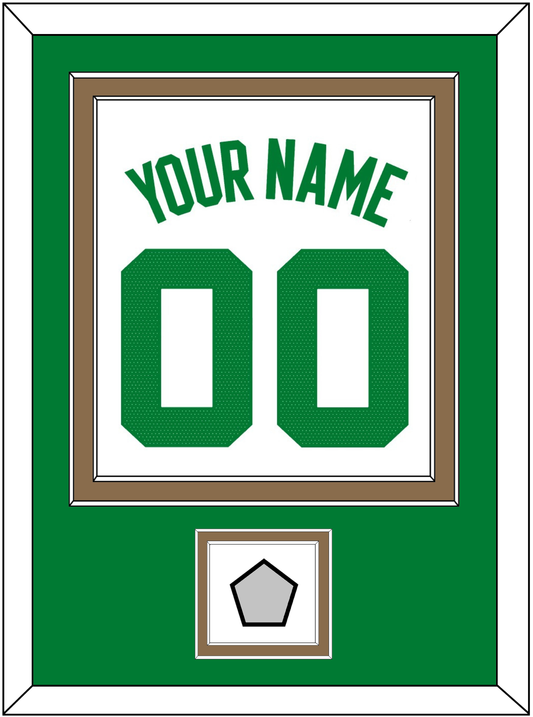 Boston Name & Number With Trophy Patch - White Association - Signature Tier 2