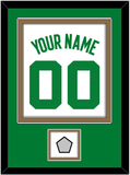 Boston Name & Number With Trophy Patch - White Association - Double Mat 2
