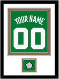 Boston Name & Number With Trophy Patch - Green Icon - Double Mat 1
