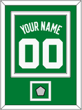 Boston Name & Number With Finals Patch - Green Icon - Double Mat 2