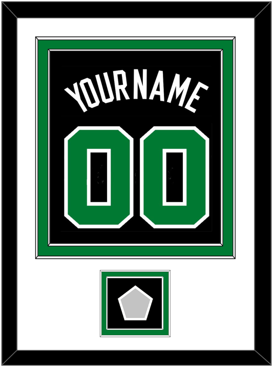 Boston Name & Number With Trophy Patch - Black Statement - Signature Tier 1