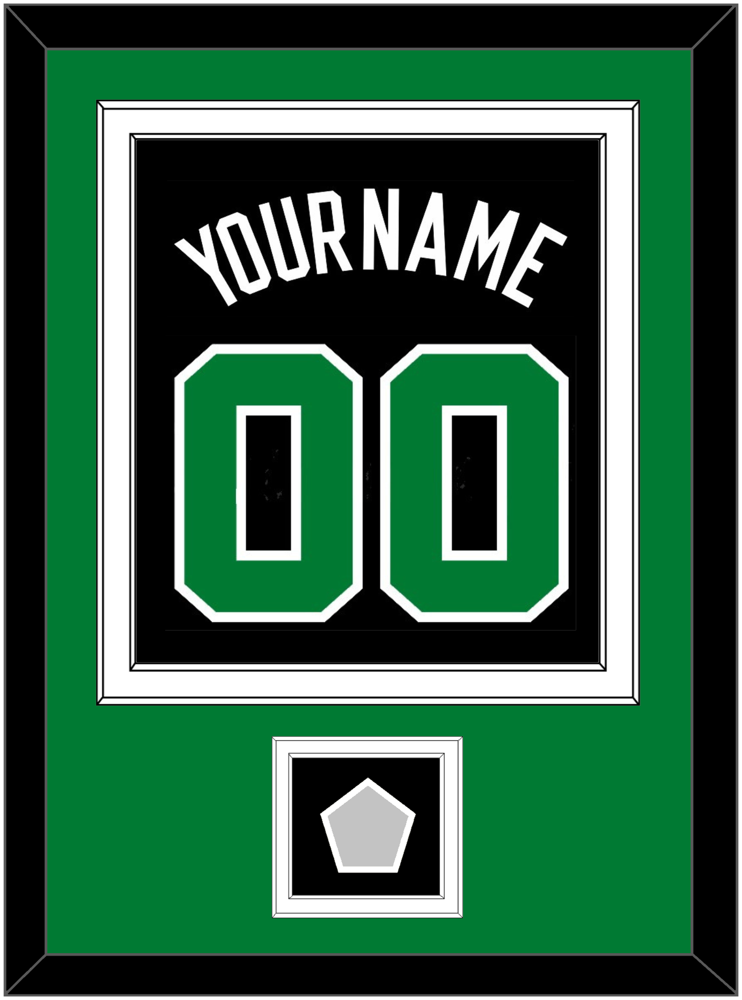 Boston Name & Number With Champions Patch - Black Statement - Signature Tier 2