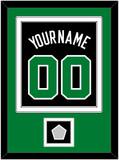Boston Name & Number With Champions Patch - Black Statement - Double Mat 2
