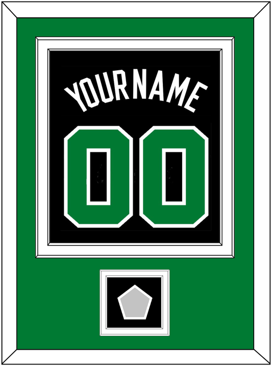 Boston Name & Number With Trophy Patch - Black Statement - Signature Tier 2
