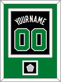 Boston Name & Number With Champions Patch - Black Statement - Double Mat 2