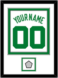 Boston Name & Number With Trophy Patch - Home White (1972-2018) - Double Mat 1